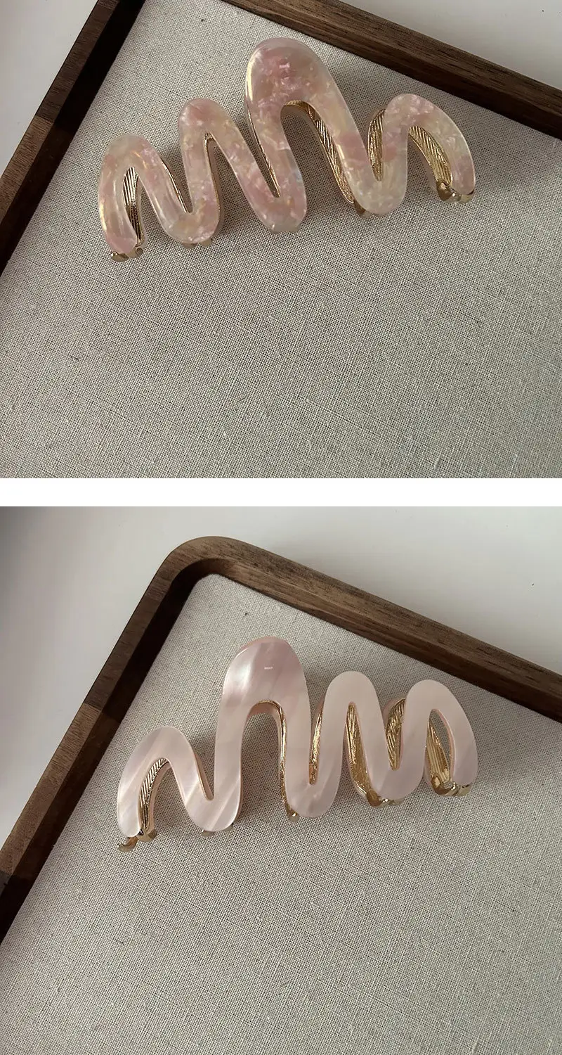 Elegant Pink Acetate Hair Clips for Women — feature 5