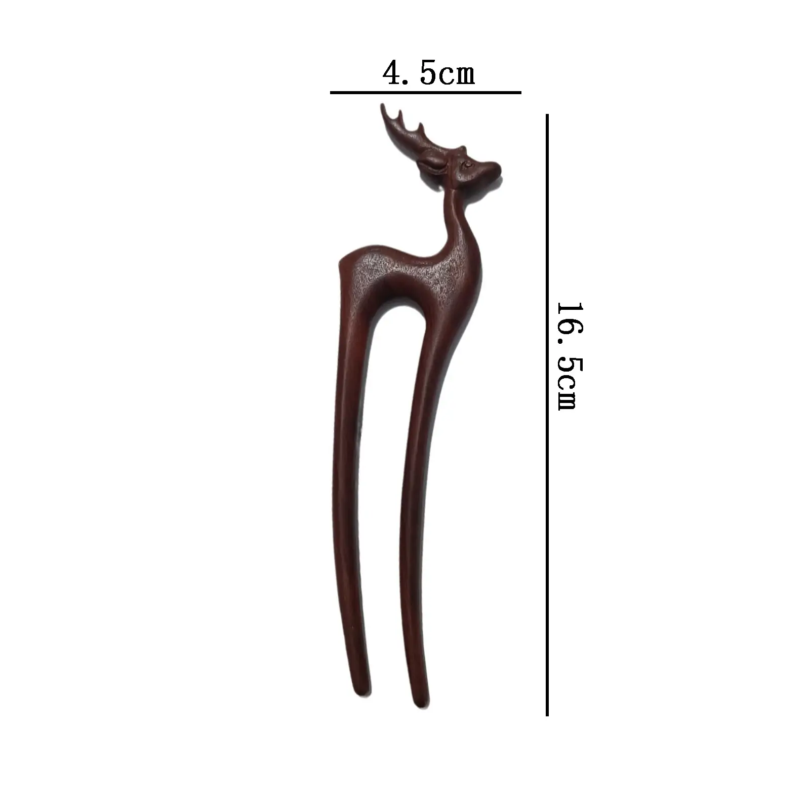 Retro Red Sandalwood Deer Hairpin Updo — feature 1
