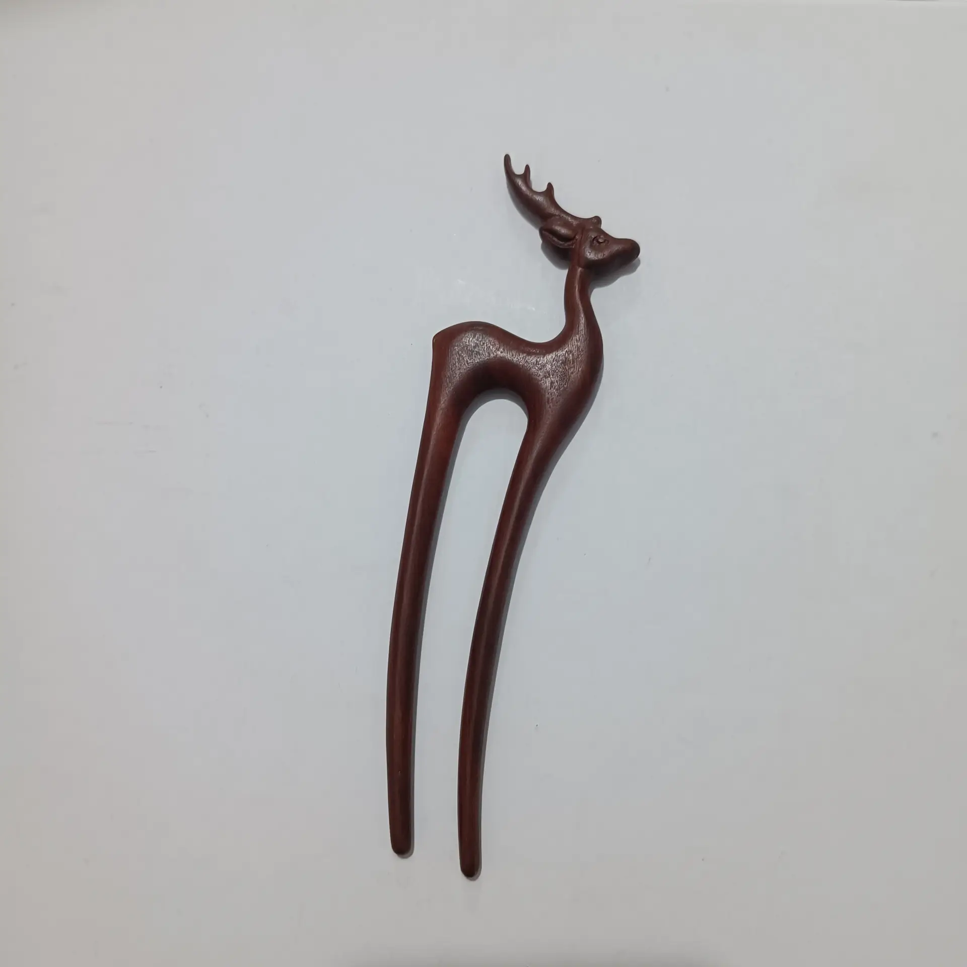 Retro Red Sandalwood Deer Hairpin Updo — feature 6