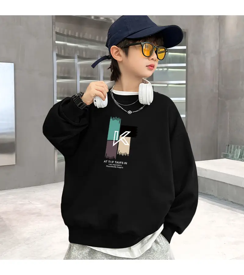 White Graphic Sweatshirt for Boys Medium to XL — feature 10