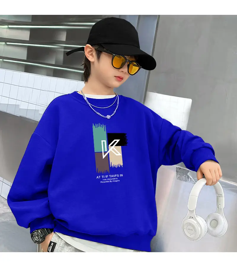 White Graphic Sweatshirt for Boys Medium to XL — feature 11