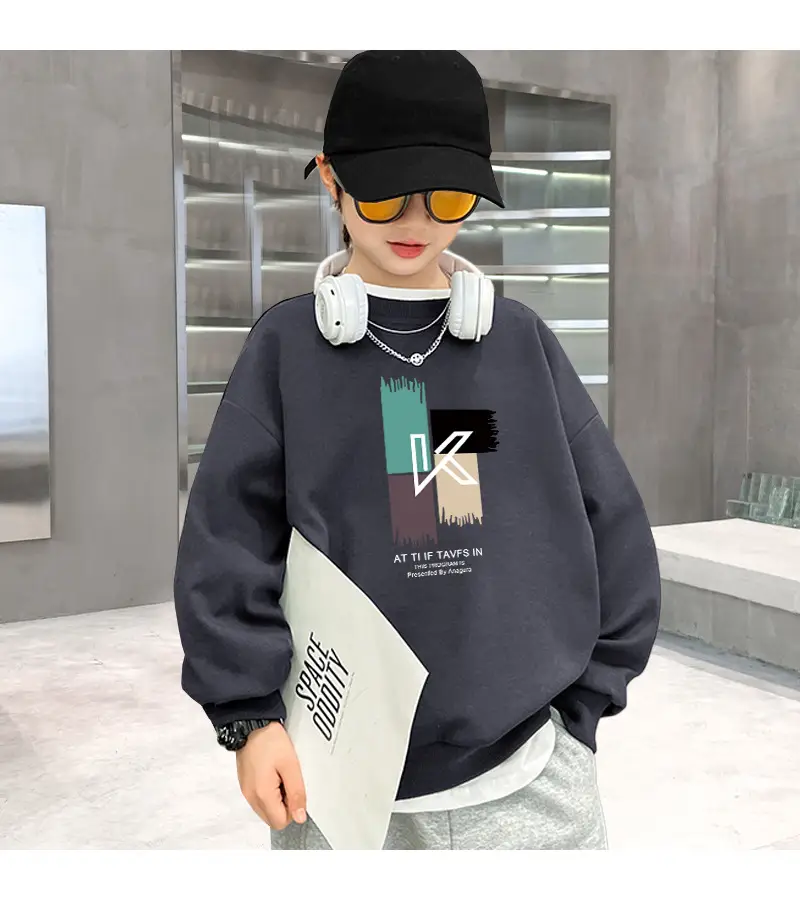 White Graphic Sweatshirt for Boys Medium to XL — feature 12