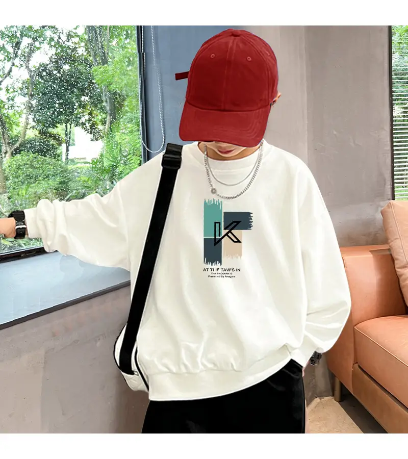 White Graphic Sweatshirt for Boys Medium to XL — feature 6