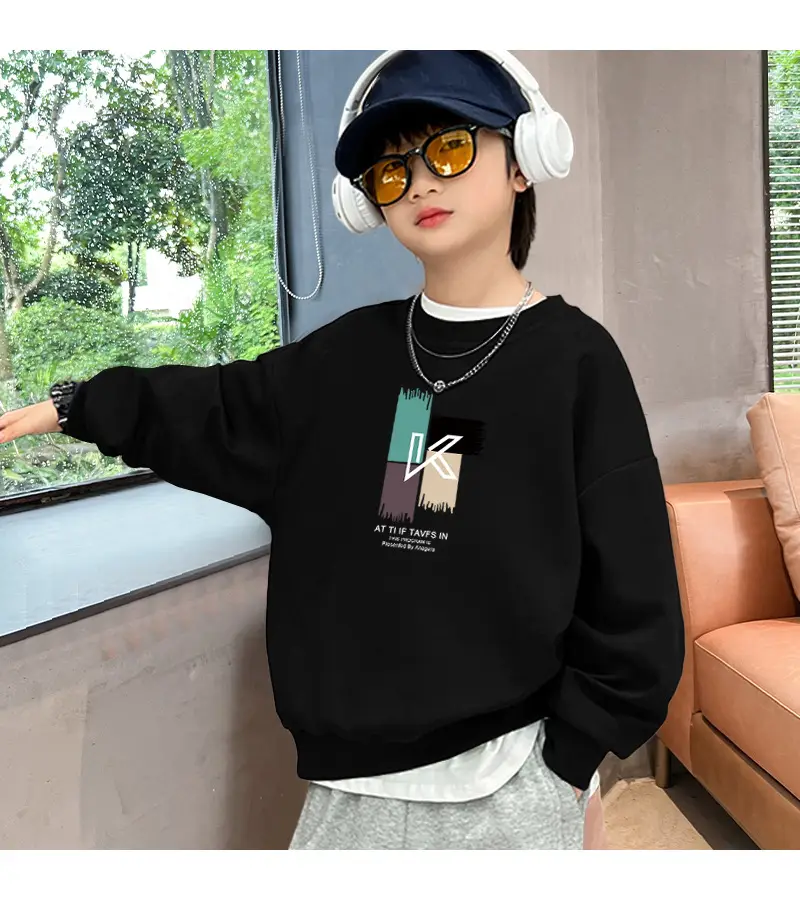 White Graphic Sweatshirt for Boys Medium to XL — feature 9