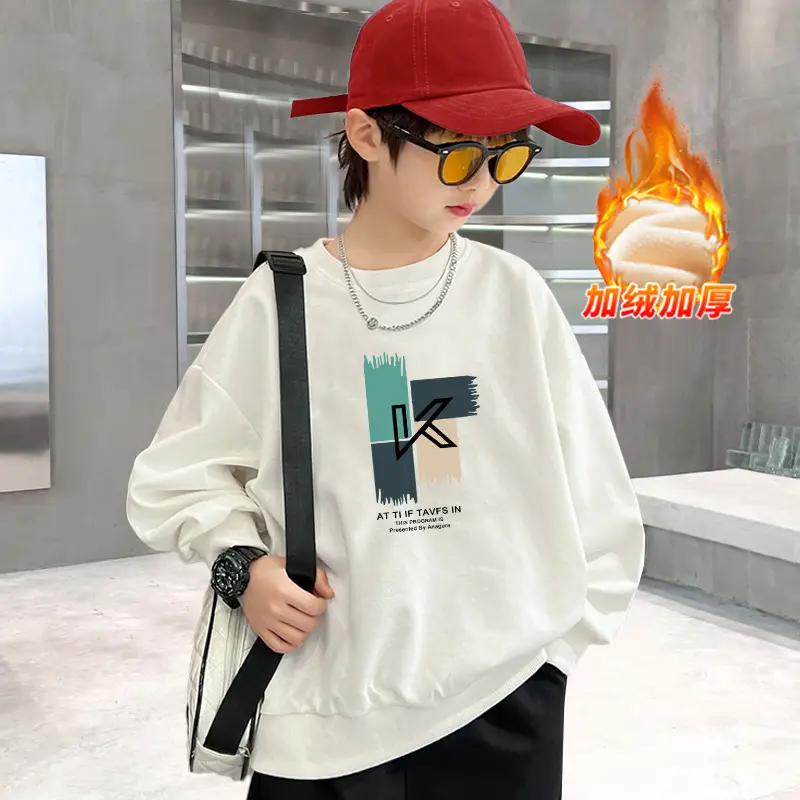 White Graphic Sweatshirt for Boys Medium to XL - Image 5