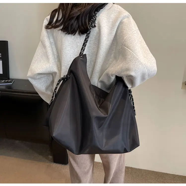 Beige Nylon Shoulder Bag for Students — feature 27