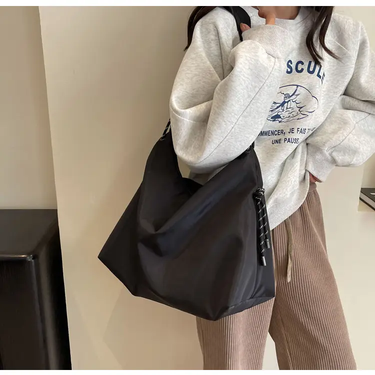 Beige Nylon Shoulder Bag for Students — feature 32