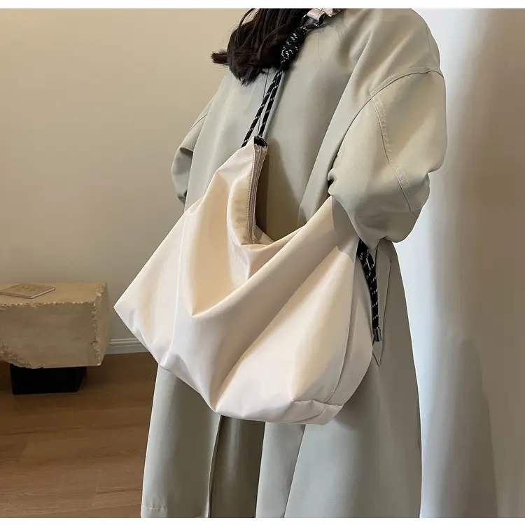 Beige Nylon Shoulder Bag for Students — feature 33