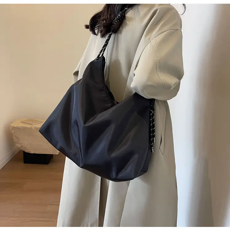 Beige Nylon Shoulder Bag for Students — feature 40