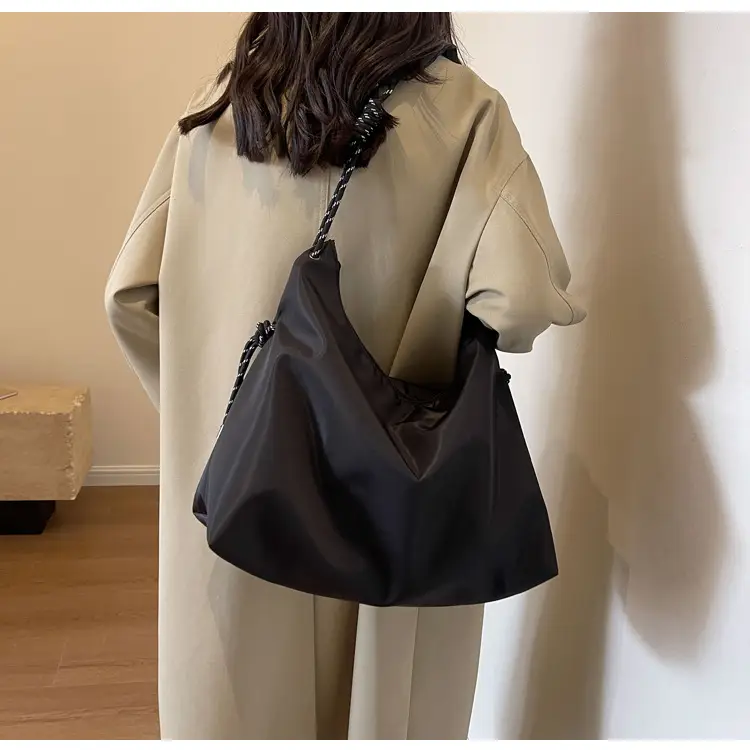 Beige Nylon Shoulder Bag for Students — feature 41