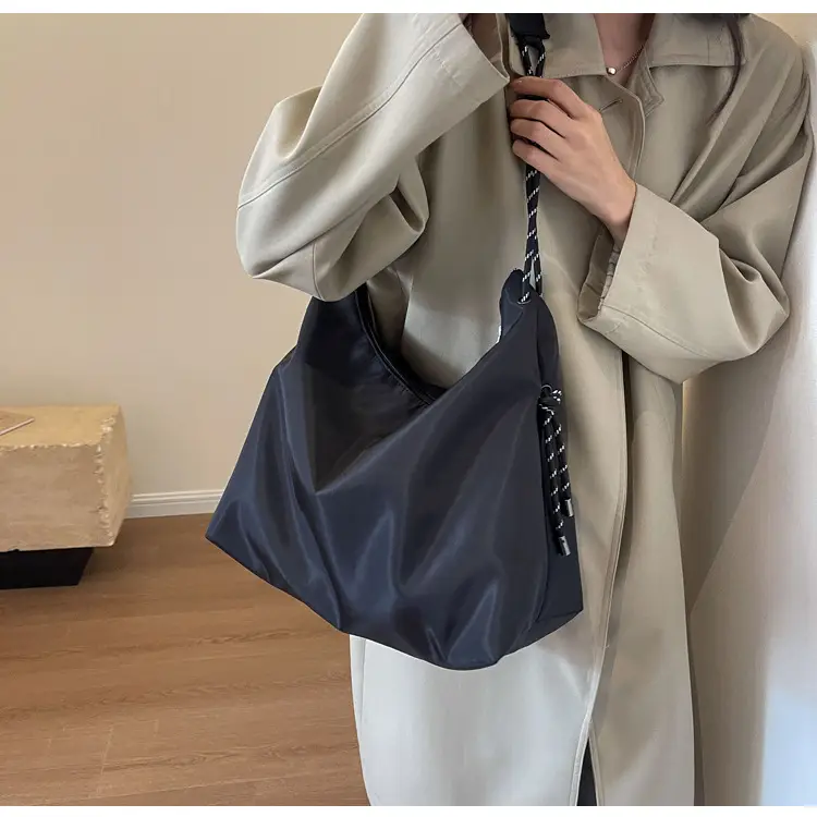 Beige Nylon Shoulder Bag for Students — feature 43