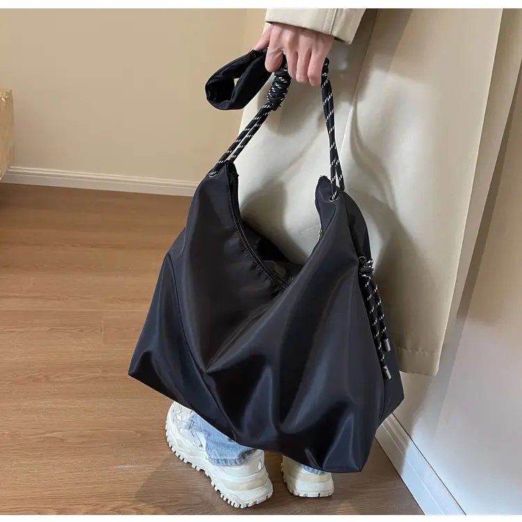 Beige Nylon Shoulder Bag for Students — feature 44