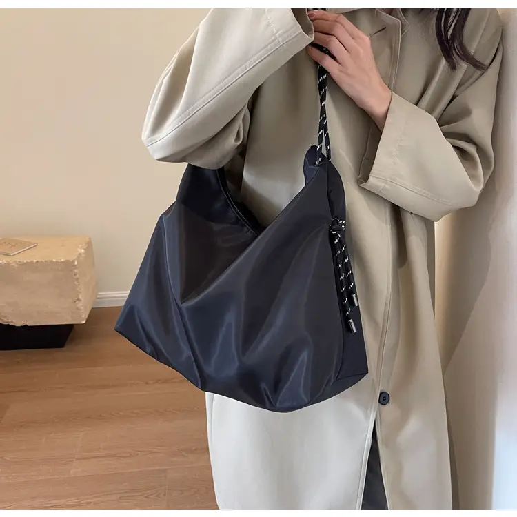 Beige Nylon Shoulder Bag for Students — feature 45