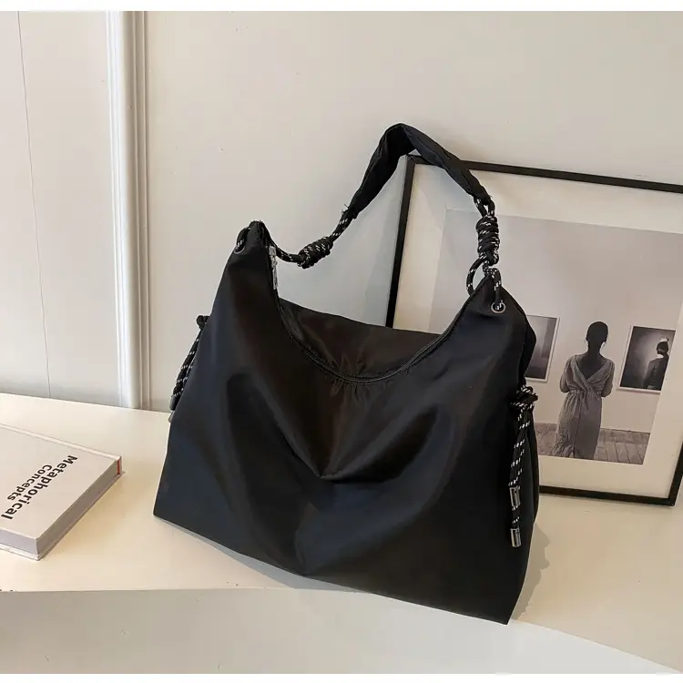 Beige Nylon Shoulder Bag for Students — feature 46