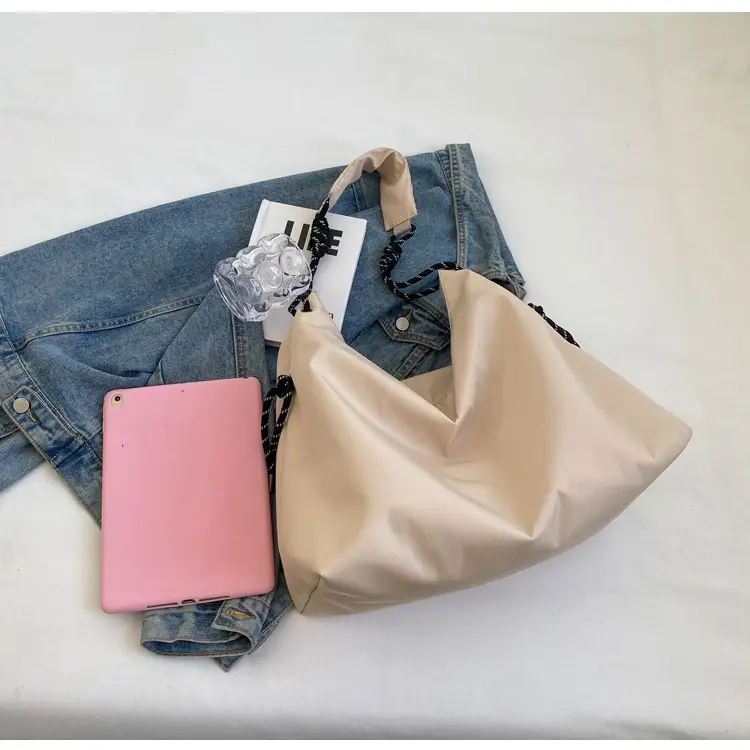 Beige Nylon Shoulder Bag for Students — feature 49
