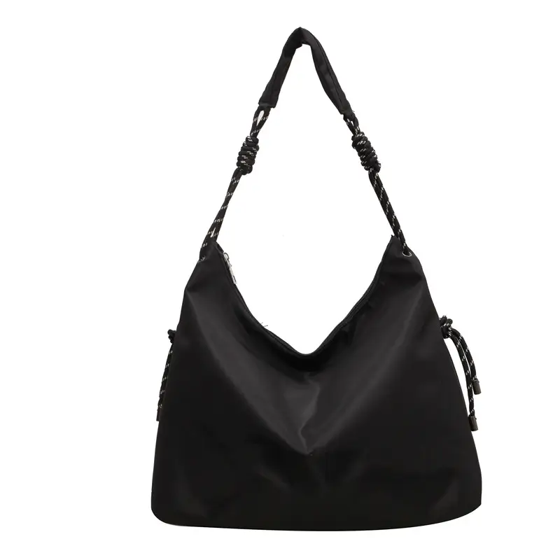 Beige Nylon Shoulder Bag for Students - Image 2