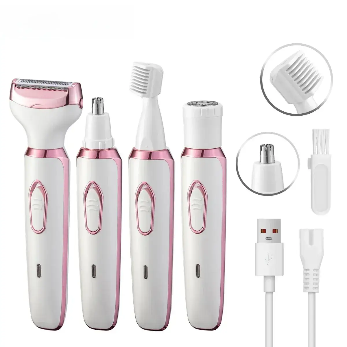 Four-in-One Women's Electric Underarm Razor Trimmer Scraper