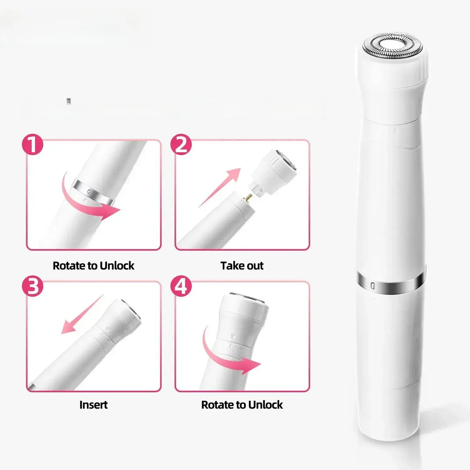Four-in-One Women's Electric Underarm Razor Trimmer Scraper