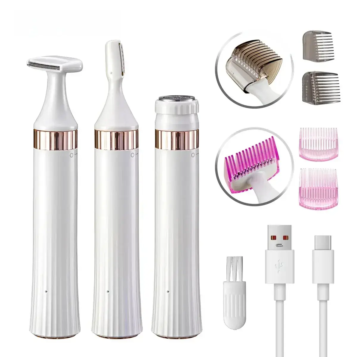 Four-in-One Women's Electric Underarm Razor Trimmer Scraper