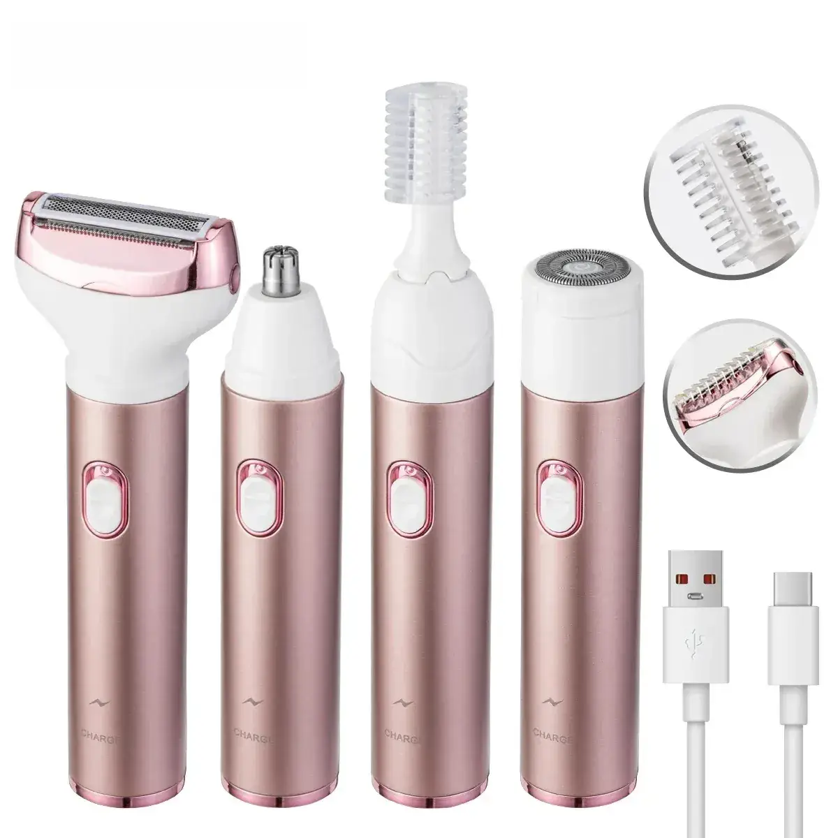 Four-in-One Women's Electric Underarm Razor Trimmer Scraper