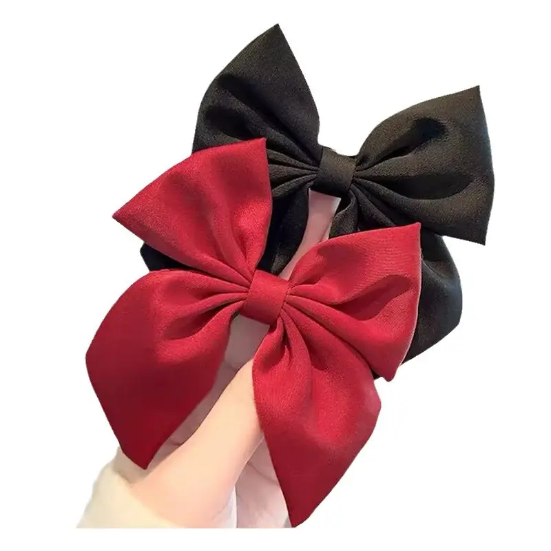 Black Bow Headband for Girls New Year Clip Back Hairpin - Image 11