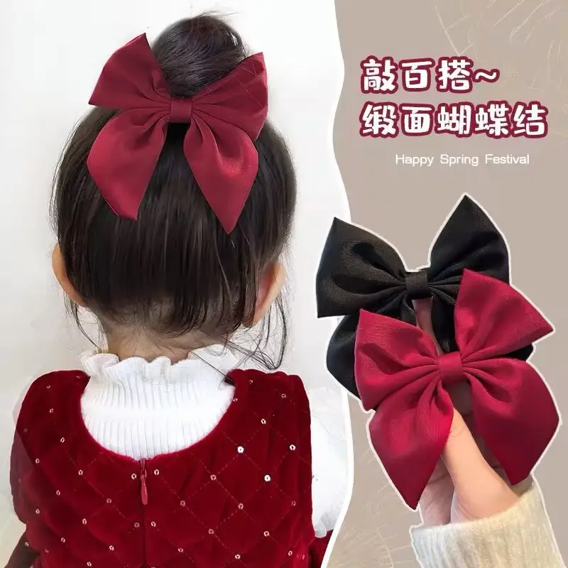 Black Bow Headband for Girls New Year Clip Back Hairpin — feature 38