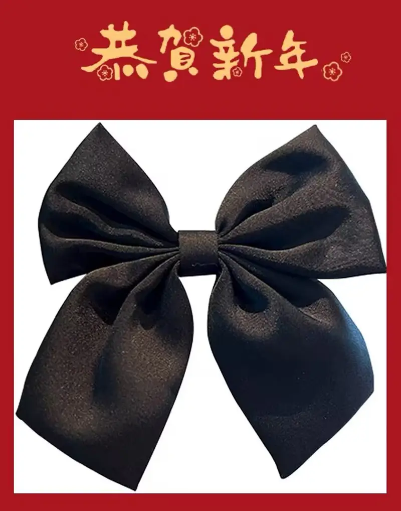 Black Bow Headband for Girls New Year Clip Back Hairpin — feature 42