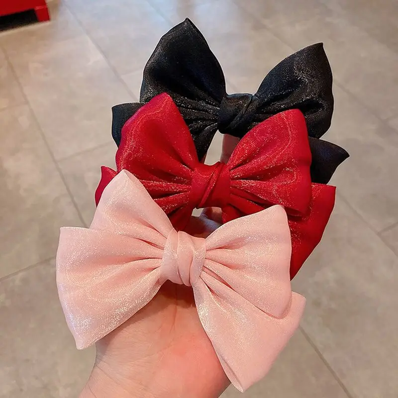Black Bow Headband for Girls New Year Clip Back Hairpin — feature 53