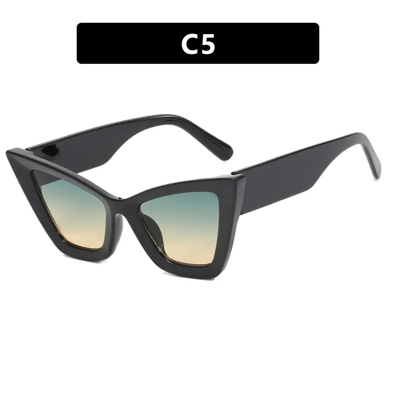 2023 New Fashion Cat-Eye Sunglasses for Women Black Gradient - Image 3
