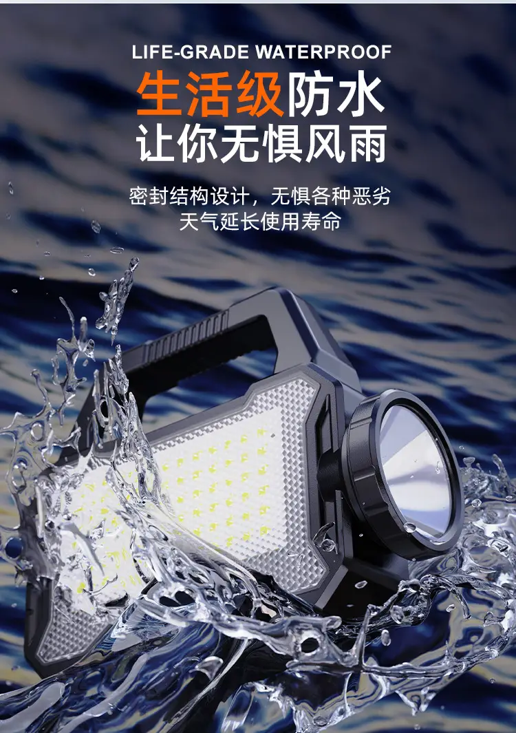 USB Rechargeable Cross-border Solar Flashlight with Side Beam β feature 16