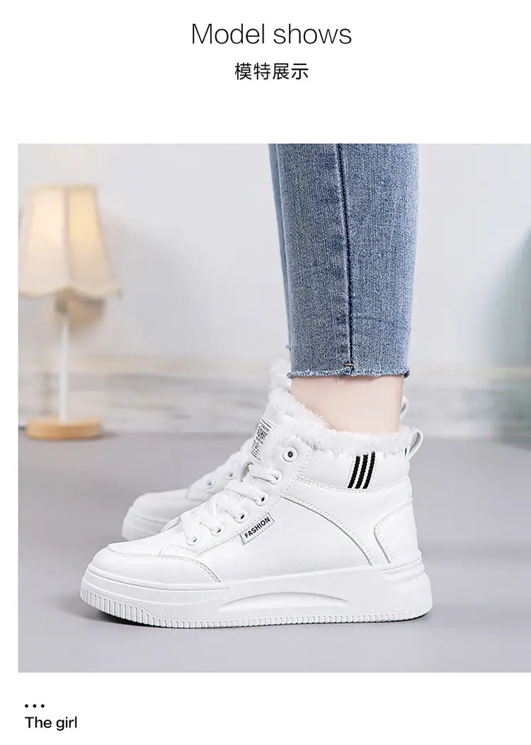 White Velvet Thick Winter Sneakers for Women 2025 — feature 12