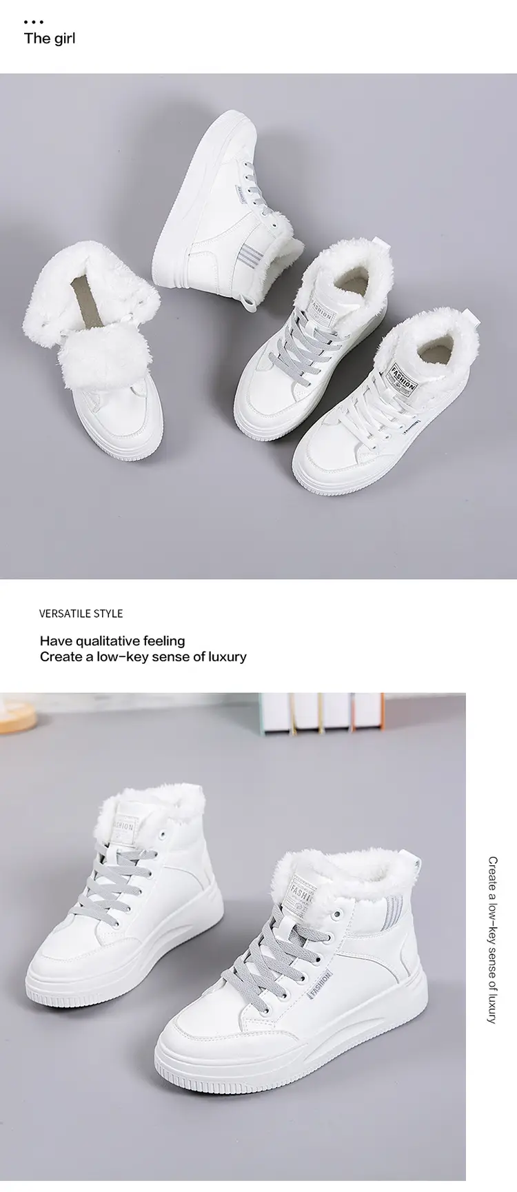 White Velvet Thick Winter Sneakers for Women 2025 — feature 16
