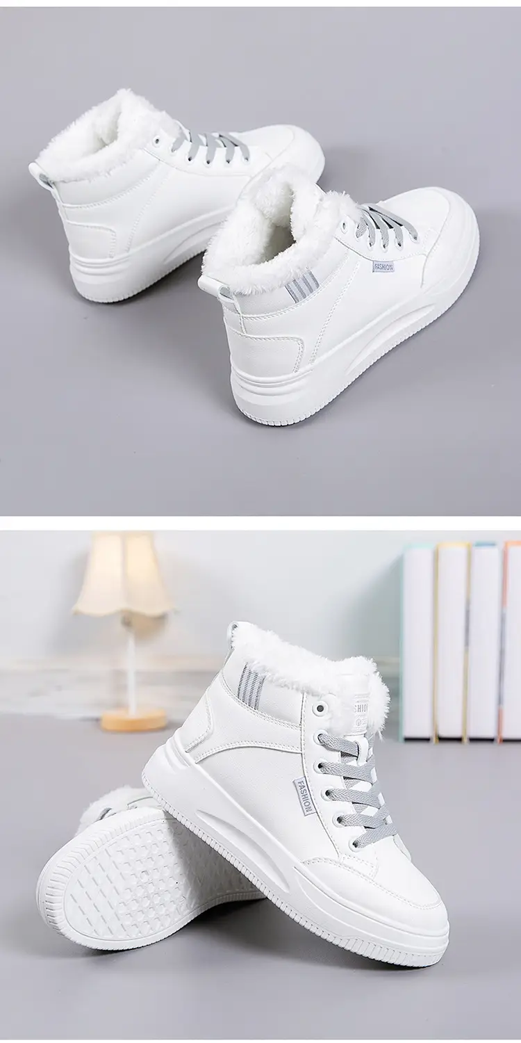 White Velvet Thick Winter Sneakers for Women 2025 — feature 17