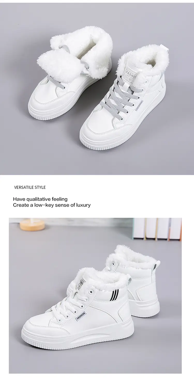 White Velvet Thick Winter Sneakers for Women 2025 — feature 18