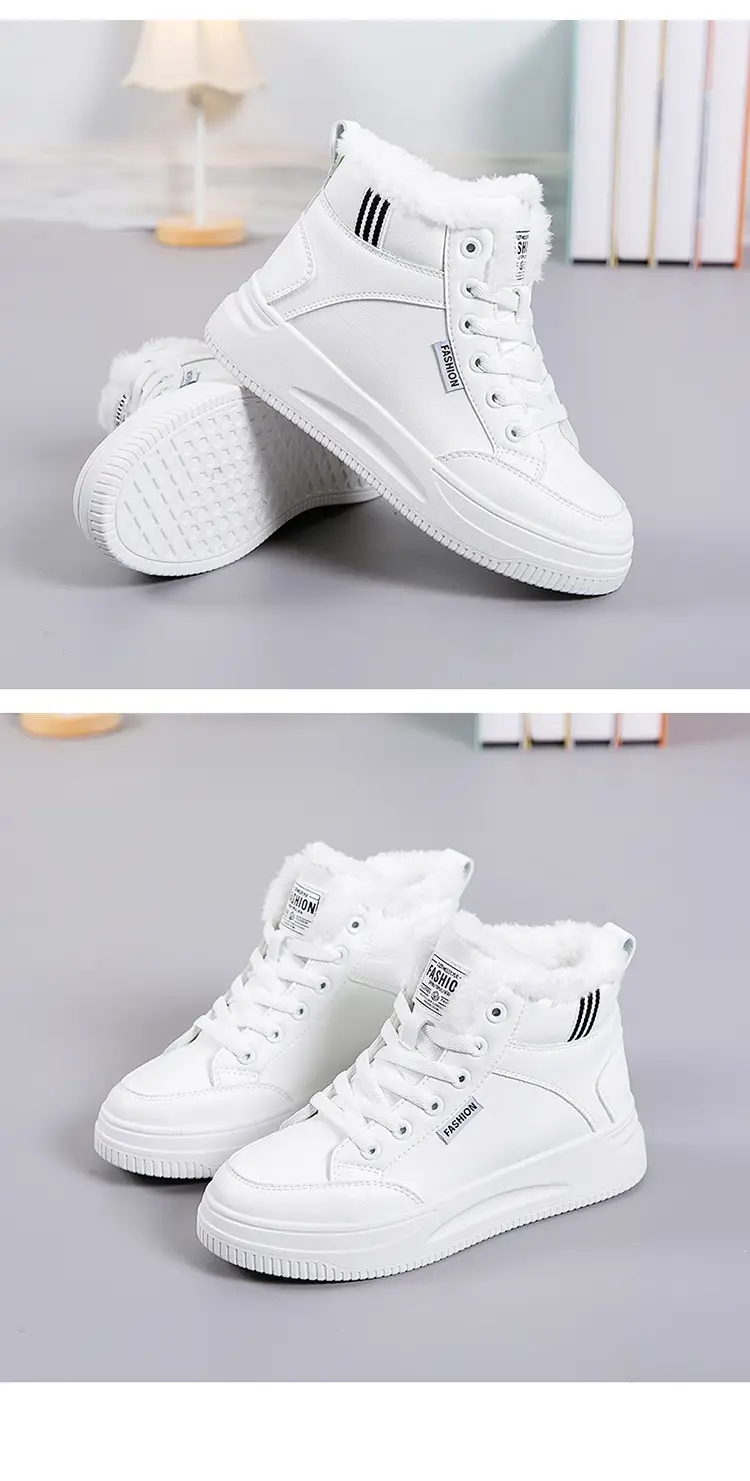 White Velvet Thick Winter Sneakers for Women 2025 — feature 19