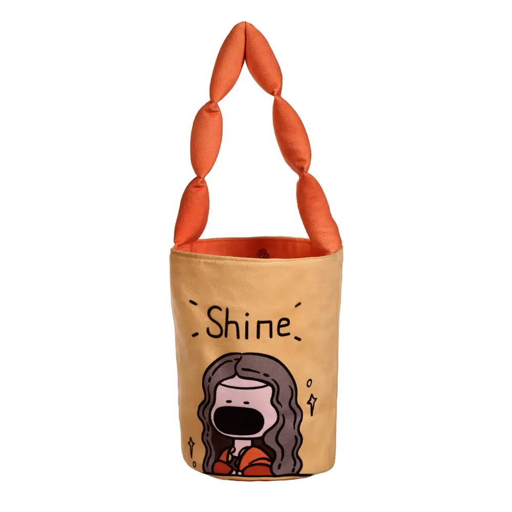 Lucky Cartoon Dog Canvas Handbag Large Capacity