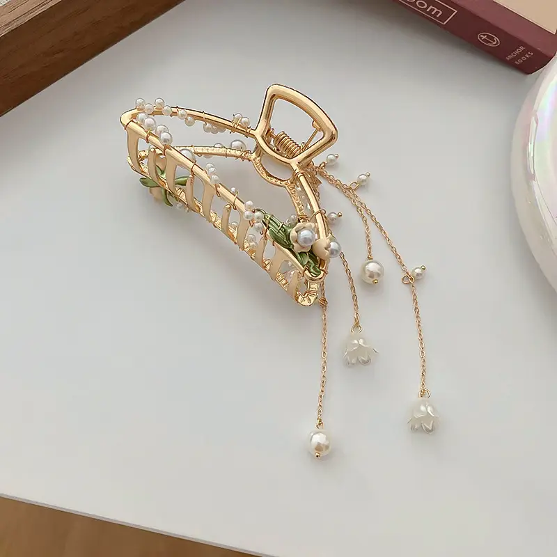 Red Flocking Tassel Hair Clip for Women 2023 - Image 13