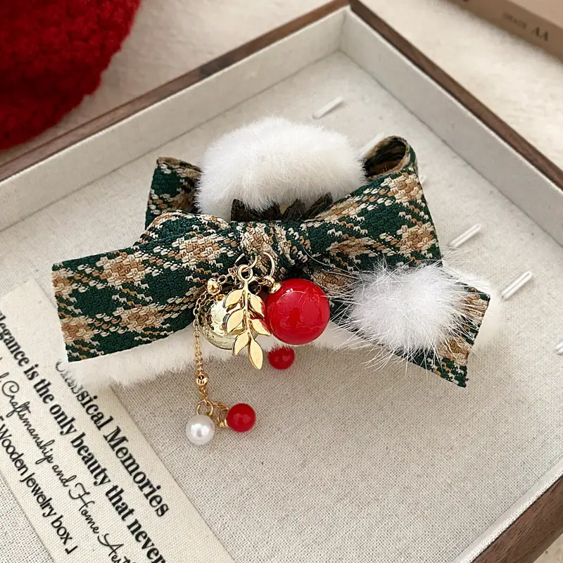 Red Flocking Tassel Hair Clip for Women 2023 - Image 14
