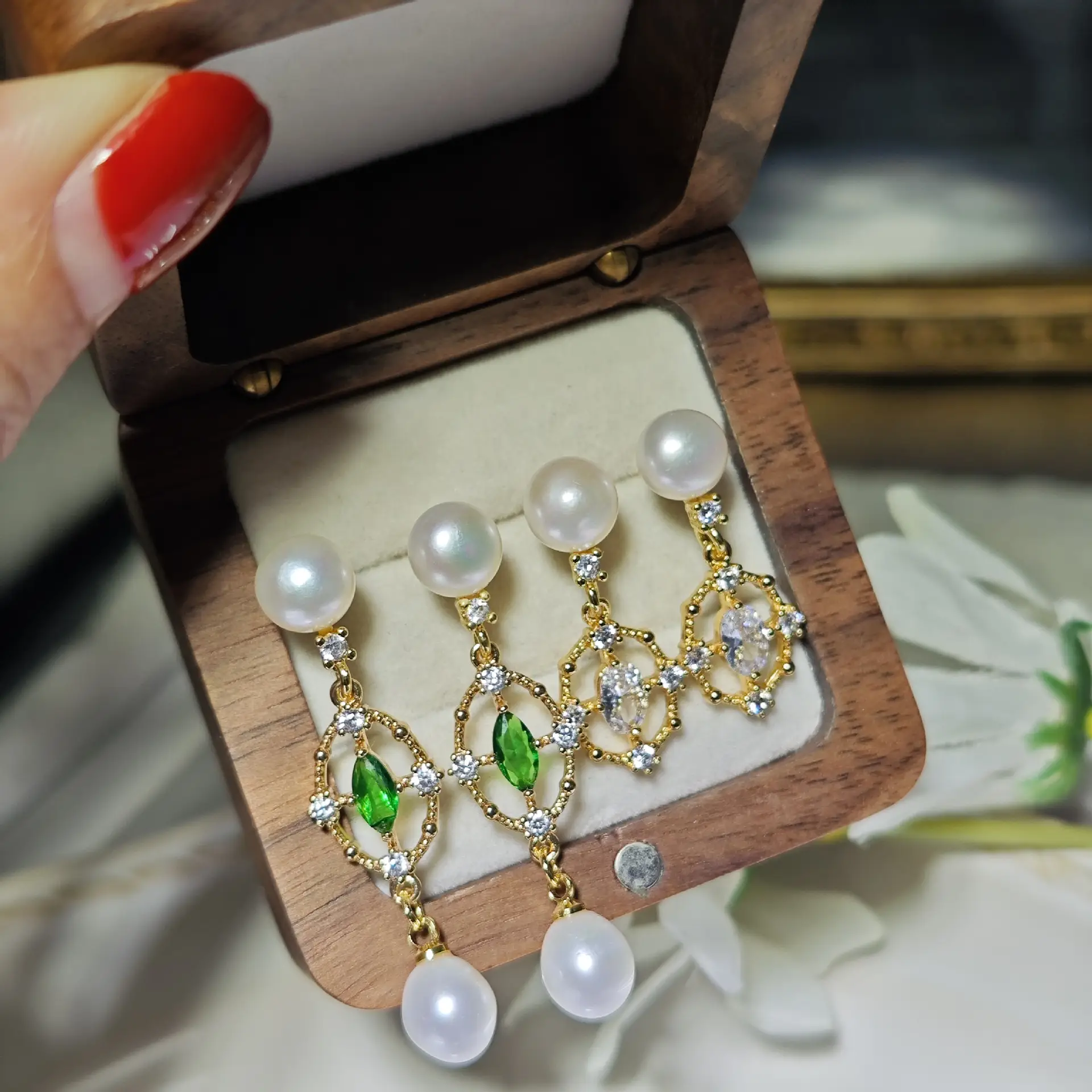 Cross-Country Freshwater Pearl Earrings S925 Silver — feature 8