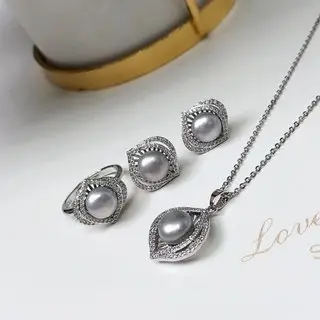 Freshwater Pearl 3Pc Set 8-9mm Colors Free - Image 7