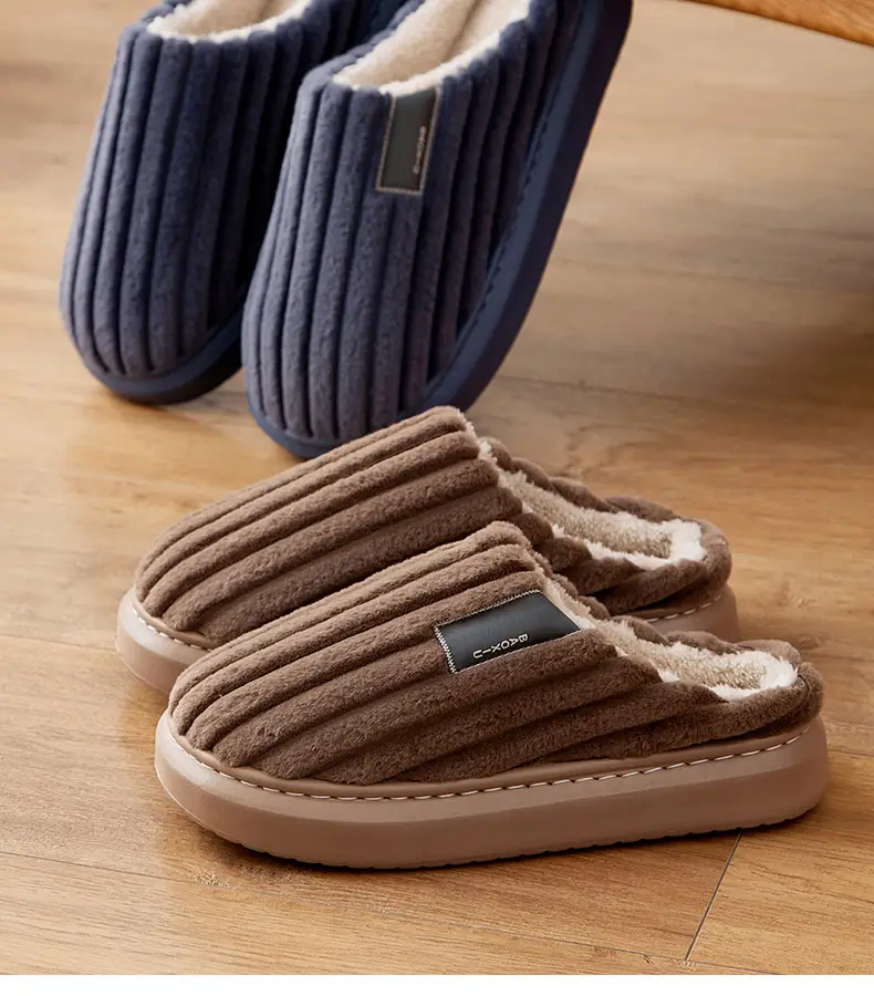 Men's Cotton Warm Slippers Plus Size Winter — feature 23