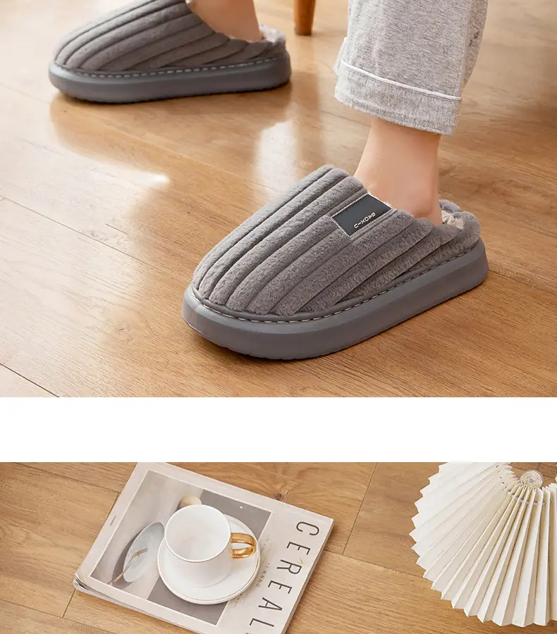 Men's Cotton Warm Slippers Plus Size Winter — feature 26
