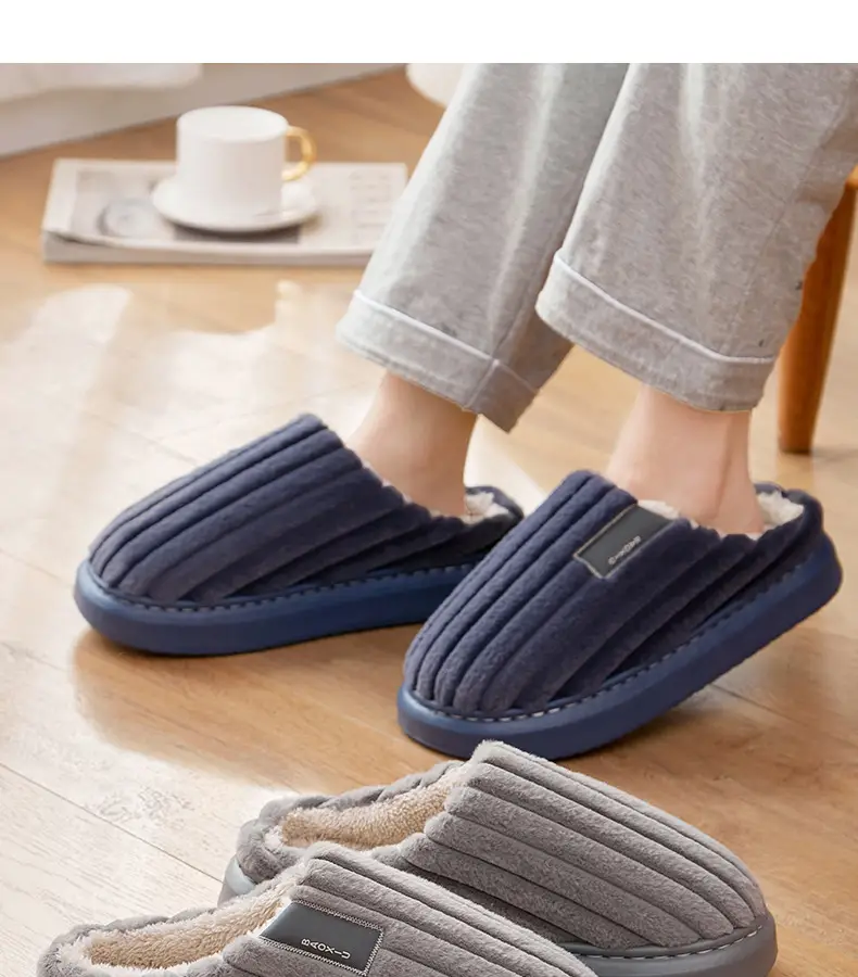 Men's Cotton Warm Slippers Plus Size Winter — feature 4
