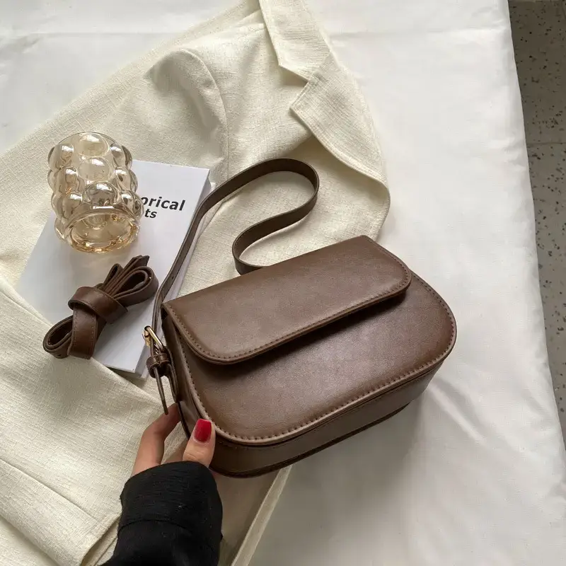 Women's 1-Piece Underarm Crossbody Bag Beige White - Image 3