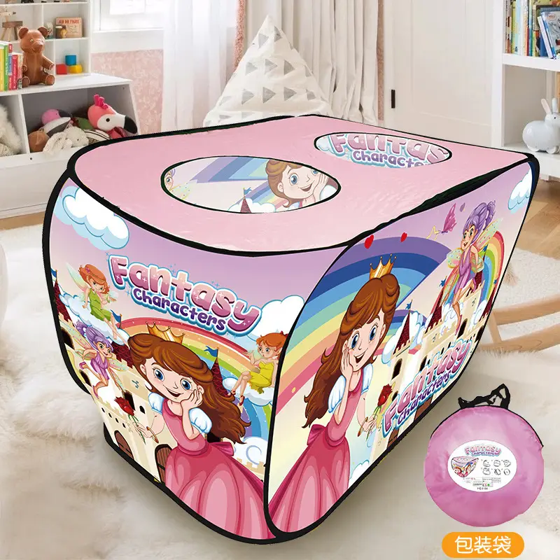 Pink Unicorn Indoor Pop-Up Tent with Automatic Pop-Up Skylight - Image 6
