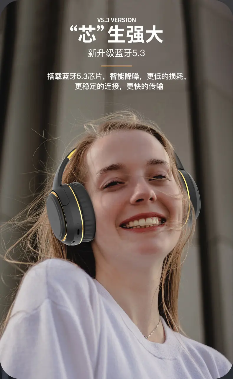 Wireless Bluetooth Headset with Heavy Bass & Foldable Design — feature 5
