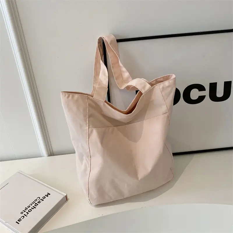 Women's Green Waterproof Nylon Tote Bag - Image 5