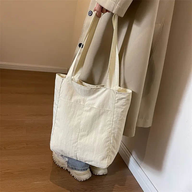 Women's Green Waterproof Nylon Tote Bag - Image 6