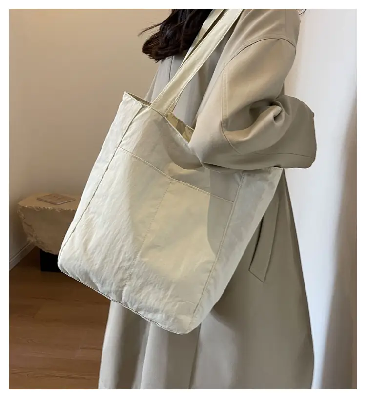 Women's Green Waterproof Nylon Tote Bag — feature 1