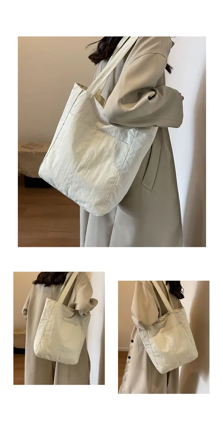 Women's Green Waterproof Nylon Tote Bag — feature 12